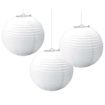 Picture of WHITE PAPER LANTERNS - 9 1/2"