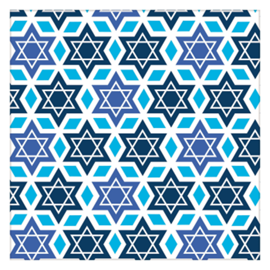 Picture of DECOR - HANUKKAH WRAPPING PAPER - STAR OF DAVID