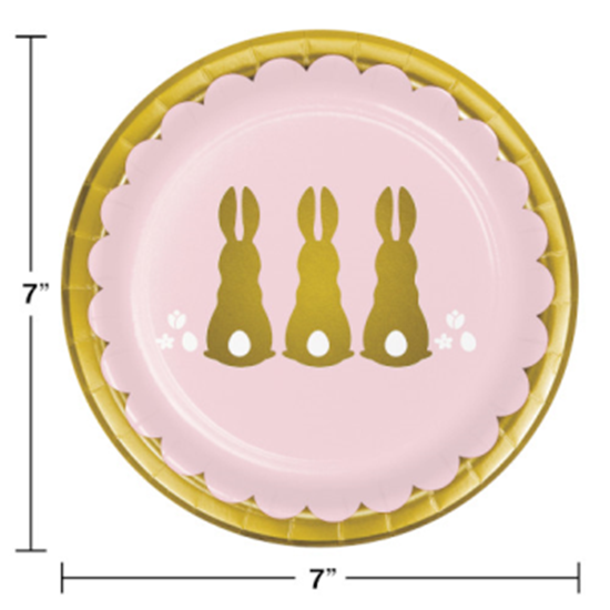 Picture of TABLEWARE - GOLDEN EASTER 7" FOIL PLATES
