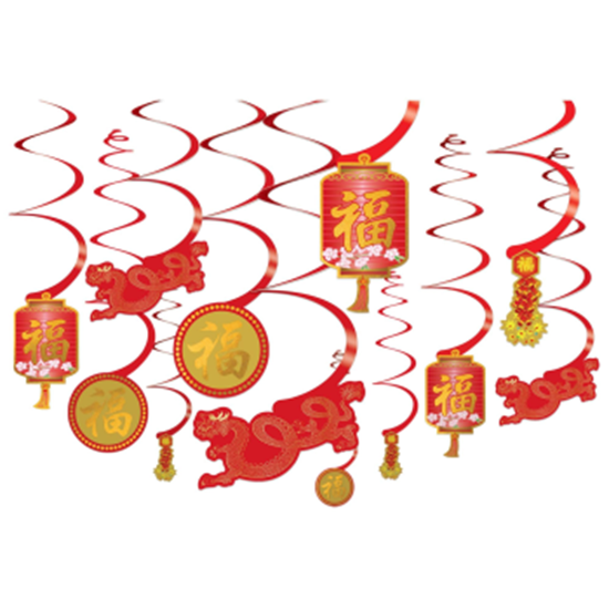 Picture of DECOR - CHINESE NEW YEAR SWIRL DECORATIONS
