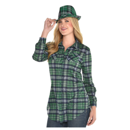 Picture of WEARABLES - GREEN PLAID SHIRT - ADULT LARGE/XLARGE