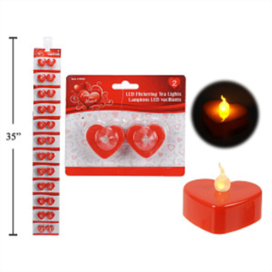 Picture of DECOR - HEART SHAPED LED TEA LIGHTS 