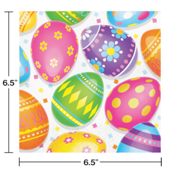 Picture of TABLEWARE - COLORFUL EASTER EGGS LUNCHEON NAPKINS