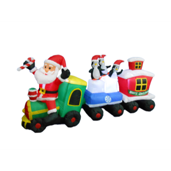 Image sur DECOR - INFLATABLE 6' SANTA TRAIN