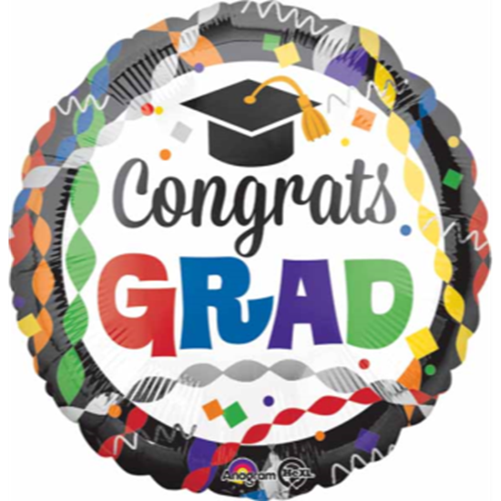 Image sur 18'' FOIL - CONGRATS GRAD PARTY