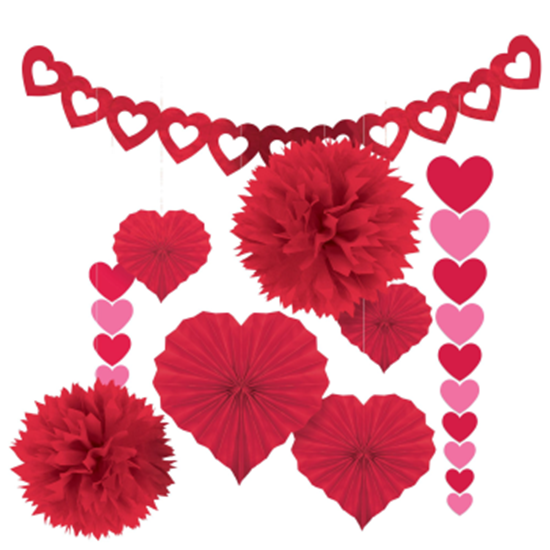 Picture of DECOR - VALENTINE HANGING DECORATING KIT