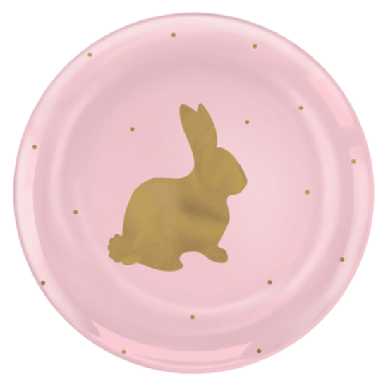 Picture of TABLEWARE - EASTER PLASTIC 7" PINK PLATE