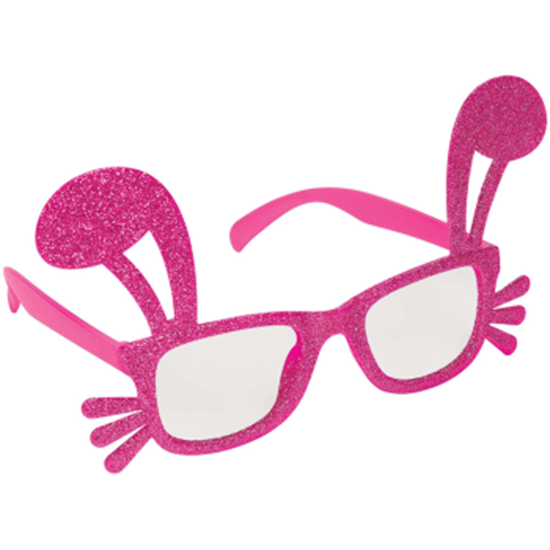 Image sur WEARABLES - BUNNY SHAPED GLITTER GLASSES - PINK