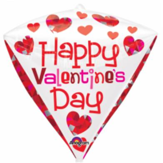 Picture of 18" FOIL HAPPY VALENTINE - DIAMONDZ