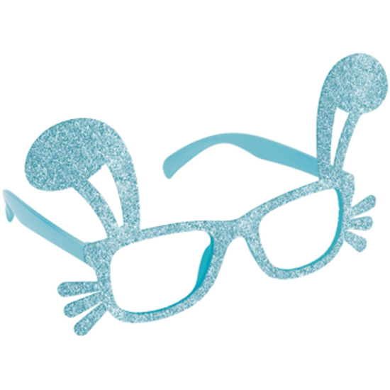 Picture of WEARABLES - BUNNY SHAPED GLITTER GLASSES - BLUE
