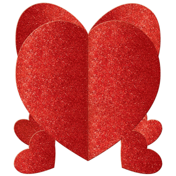 Picture of DECOR - MINI 3D HEART GLITTER CENTERPIECE