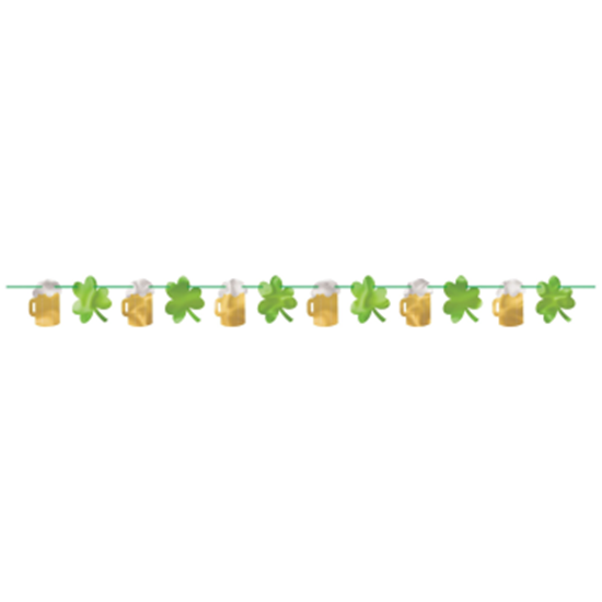 Picture of DECOR - BEER & SHAMROCK FOIL BANNER