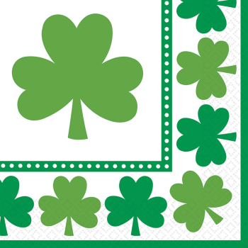 Picture of TABLEWARE - LUCKY SHAMROCKS LUNCHEON NAPKINS