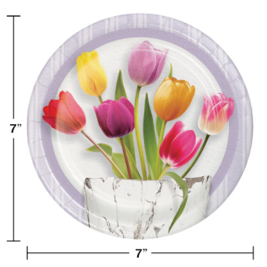 Picture of TABLEWARE - SPRINGTIME TULIPS 7" PLATES