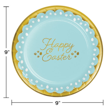 Image de TABLEWARE - GOLDEN EASTER 9" FOIL PLATES