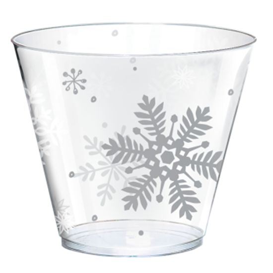 Image sur TABLEWARE - SNOWFLAKE 9oz  PLASTIC TUMBLERS