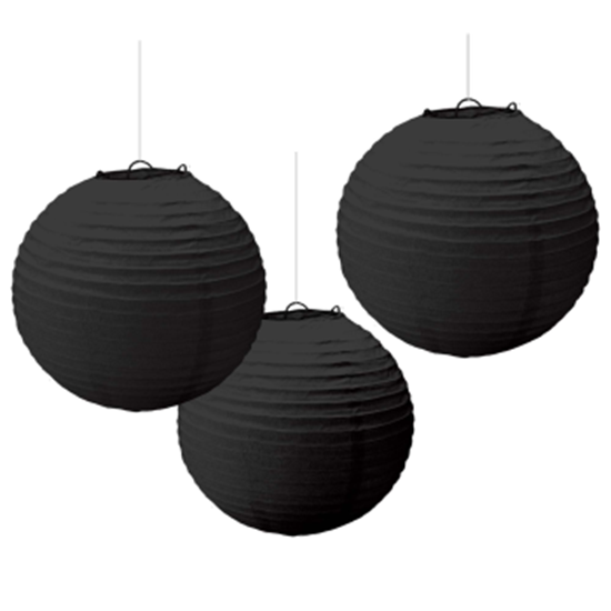 Image sur BLACK PAPER LANTERNS - 9 1/2"