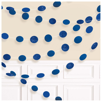 Image de BLUE ROUND GLITTER STRING DECORATION