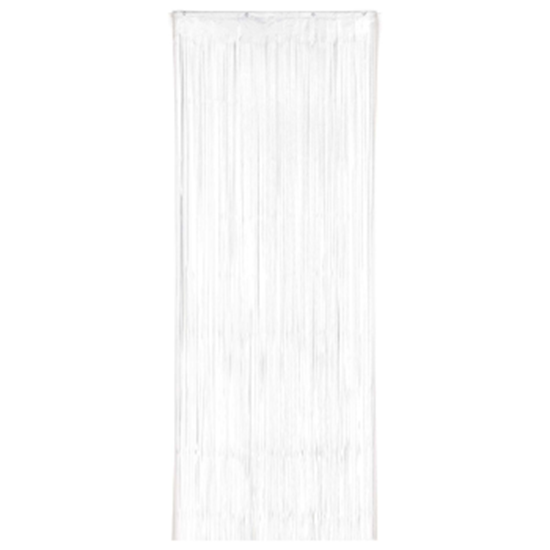 Image sur WHITE METALLIC CURTAIN - 3'X8'