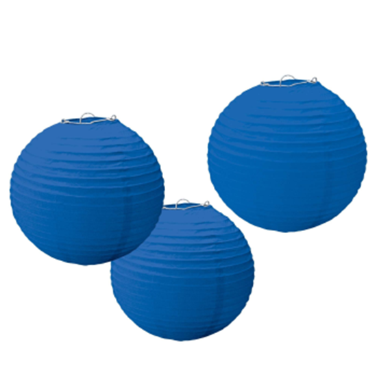 Picture of BLUE PAPER LANTERNS - 9 1/2"