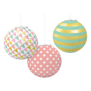 Image de PASTELS PAPER LANTERNS - HOT STAMPED