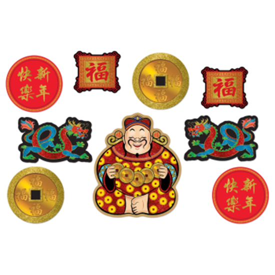 Image sur DECOR - CHINESE NEW YEAR GLITTER CUT OUTS
