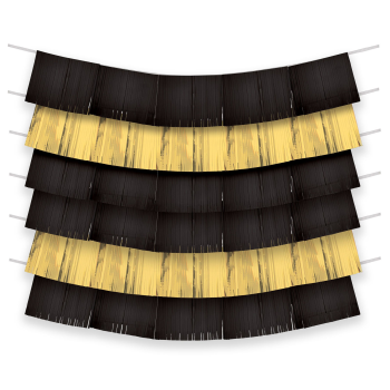 Image de BLACK AND GOLD FOIL FRINGE BACKDROP