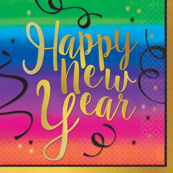 Image de TABLEWARE - COLORFUL NEW YEAR LUNCHEON NAPKINS