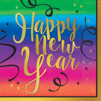 Picture of TABLEWARE - COLORFUL NEW YEAR LUNCHEON NAPKINS