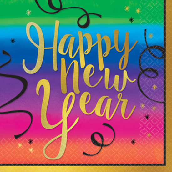Picture of TABLEWARE - COLORFUL NEW YEAR LUNCHEON NAPKINS