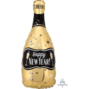 Image de 18'' FOIL - HAPPY NEW YEAR BOTTLE JUNIOR SHAPE