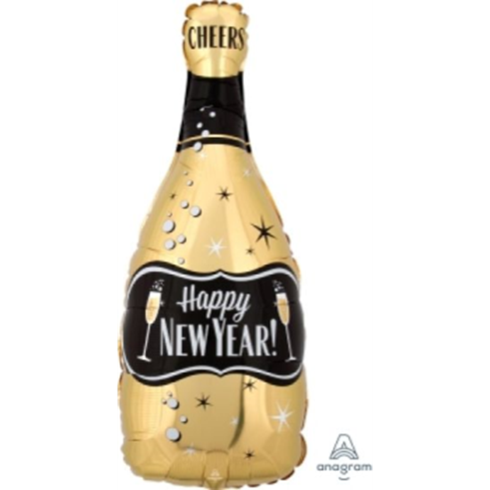 Picture of 18'' FOIL - HAPPY NEW YEAR BOTTLE JUNIOR SHAPE