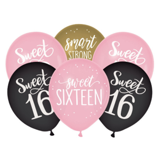 Image sur SWEET 16TH LATEX BALLOONS