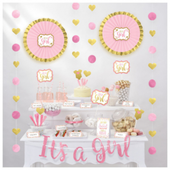 Image de DECOR - BABY SHOWER BUFFET DECORATING KIT - GIRL