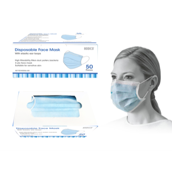 Picture of MASKS - DISPOSABLE FACE MASKS - 50/BOX BLUE