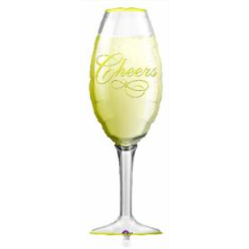 Picture of 38" FOIL - CHAMPAGNE GLASS SUPER SHAPE 