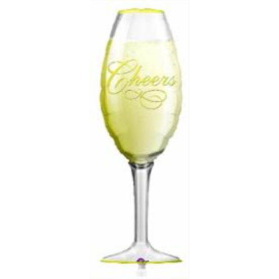 Image sur 38" FOIL - CHAMPAGNE GLASS SUPER SHAPE 