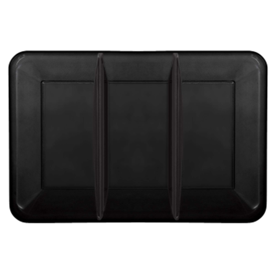 Image sur SERVING WARE - TRAY WITH COMPARTMENTS - BLACK - 9 X 14
