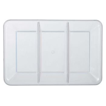 Image de SERVING WARE - TRAY WITH COMPARTMENTS - CLEAR - 9 X 14