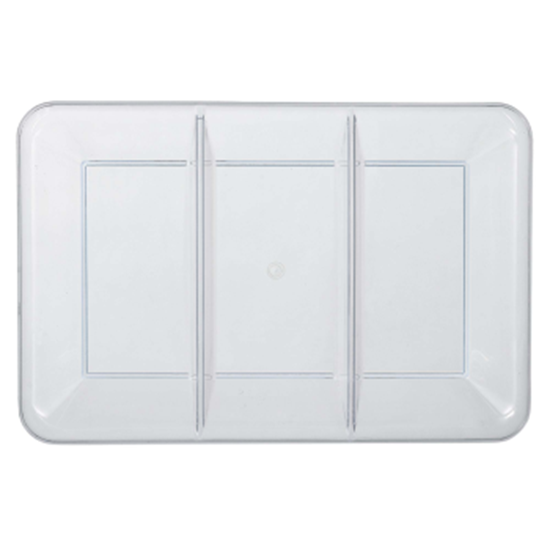 Image sur SERVING WARE - TRAY WITH COMPARTMENTS - CLEAR - 9 X 14