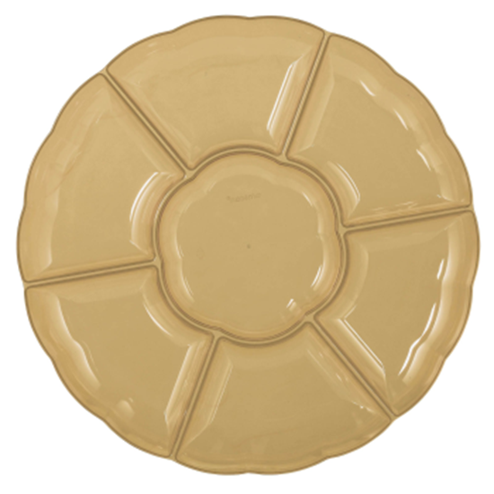 Image sur SERVING WARE - TRAY 16" CHIP AND DIP  - GOLD
