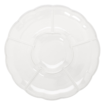 Picture of SERVING WARE - TRAY 16" CHIP AND DIP  - CLEAR