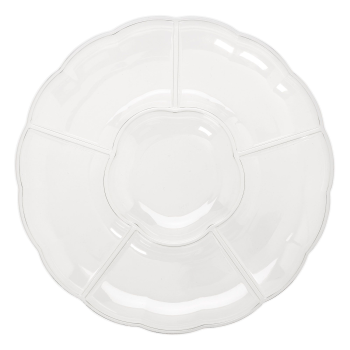 Image de SERVING WARE - TRAY 16" CHIP AND DIP  - CLEAR