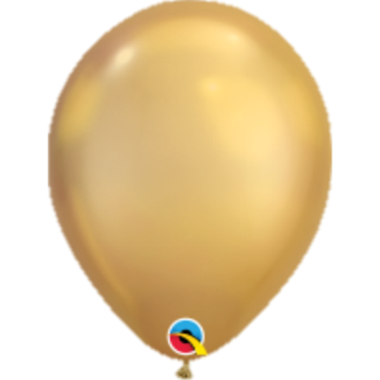 Picture of HELIUM FILLED SINGLE 11" BALLOON - CHROME GOLD