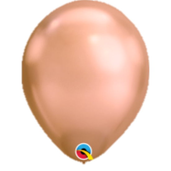 Image sur HELIUM FILLED SINGLE 11" BALLOON - CHROME ROSE GOLD