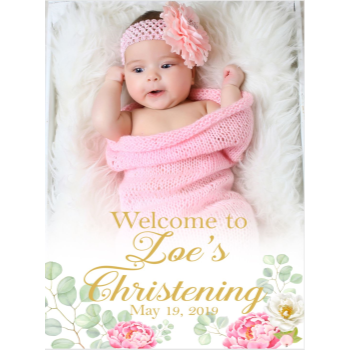 Picture of LAWN YARD SIGN - RELIGIOUS - CHRISTENING - PERSONALIZE