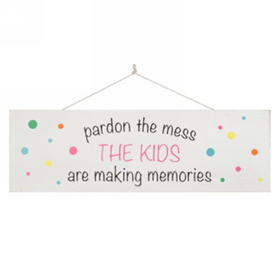 Picture of PARDON THE MESS WALL PLAQUE