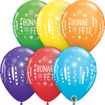 18 Bonne Fête – Ballons scintillants ballon (emballé) Balloon