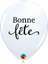 Image de HELIUM FILLED SINGLE 11" BALLOON - PRINTED - BONNE FÊTE - SIMPLEMENT BLANC