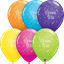 Picture of HELIUM FILLED SINGLE 11" BALLOON - PRINTED - BONNE FÊTE - ÉTOILES BRILLANTES